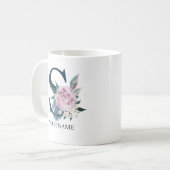 S Monogramm Floral Personalisiert Kaffeetasse (Vorderseite Links)