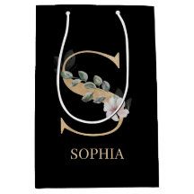 S Monogramm Floral Personalisiert