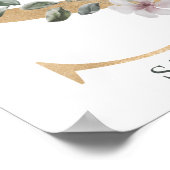 S Monogramm Floral Personalisiert Poster (Ecke)