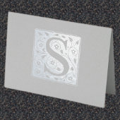 S Monogramm Folienkarte