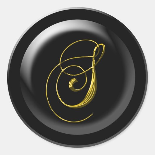 S Monogramm für Hochzeiten Runder Aufkleber (Vorderseite)