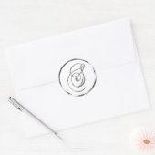 S Monogramm Imitate Silberumschlag oder Gutes Sieg Runder Aufkleber (Umschlag)