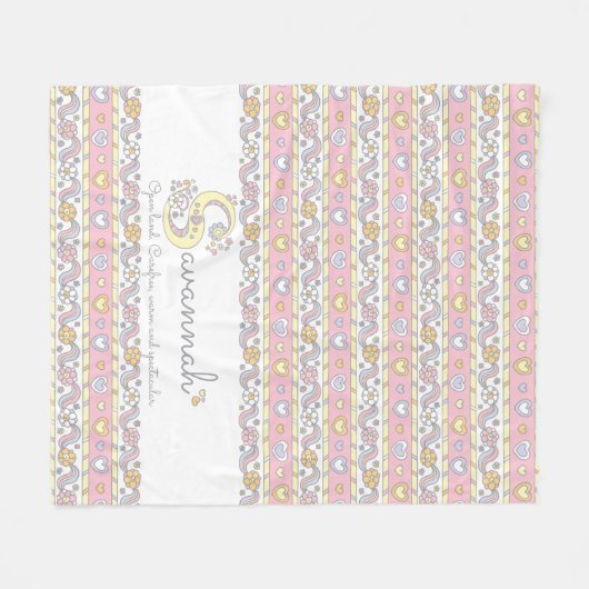 S monogramm individuelle Name bedeutet Savannah Fleecedecke (Vorderseite (Horizontal))