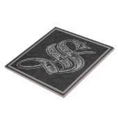 S-Monogramm "königliche graue Stein" Fliese (Seite)