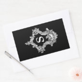 S Monogramm Rechteckiger Aufkleber (Umschlag)