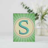 S MONOGRAMM SCHREIBEN POSTKARTE (Stehend Vorderseite)