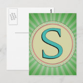 S MONOGRAMM SCHREIBEN POSTKARTE (Vorne/Hinten)