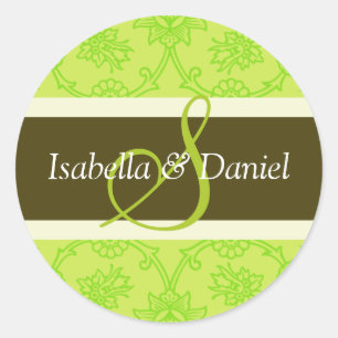S Monogramme für Siegel zur Einladung zum Hochzeit Runder Aufkleber