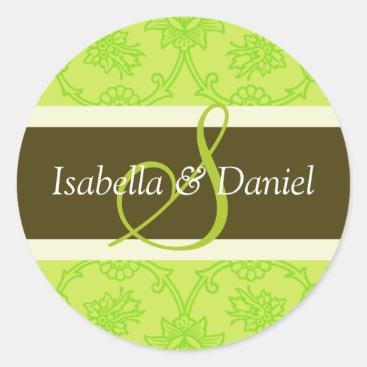 S Monogramme für Siegel zur Einladung zum Hochzeit Runder Aufkleber (Vorderseite)