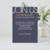 S Monogrsm Initial Bar Bat Mitzvah Party Card Einladung (Stehend Vorderseite)