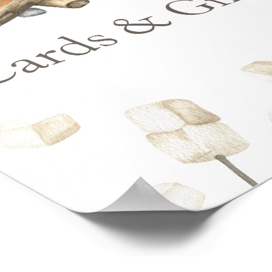 S more Bonfire Baby Duschkarten und Geschenke Poster (Ecke)