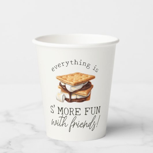 S’mores Fall Birthday Bonfire Outdoor Pappbecher (Vorderseite)