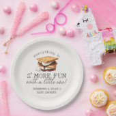 S’mores Fall Bonfire Outdoor Baby Shower Pappteller (Party)