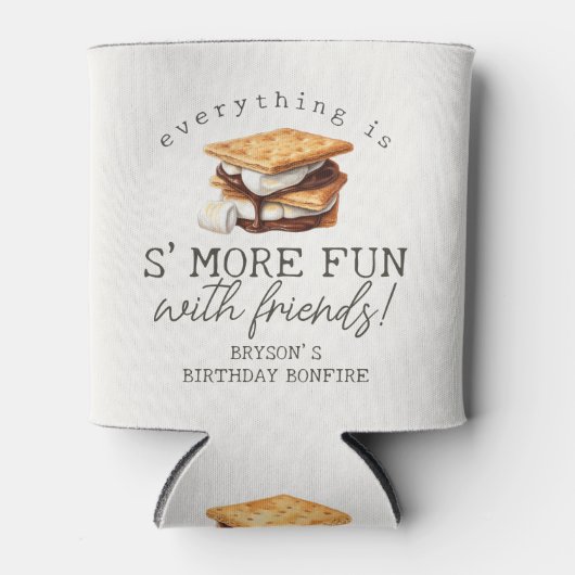 S’mores Fall Bonfire Outdoor Birthday Favor Dosenkühler (Vorderseite)