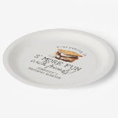 S’mores Fall Bonfire Outdoor Birthday Party Pappteller (Schrägansicht)