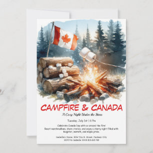 S’mores, Geschichten & Sterne Canada Day Lagerfe Einladung