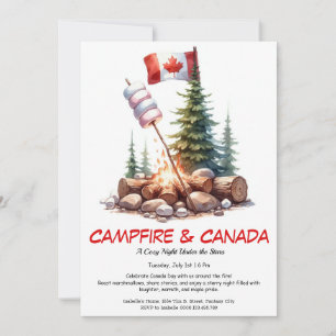 S’mores, Geschichten & Sterne Canada Day Lagerfe Einladung