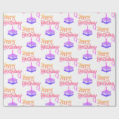 S’mores Happy Birthday Geschenkpapier (Flach)