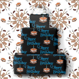 S’mores Happy Birthday Geschenkpapier
