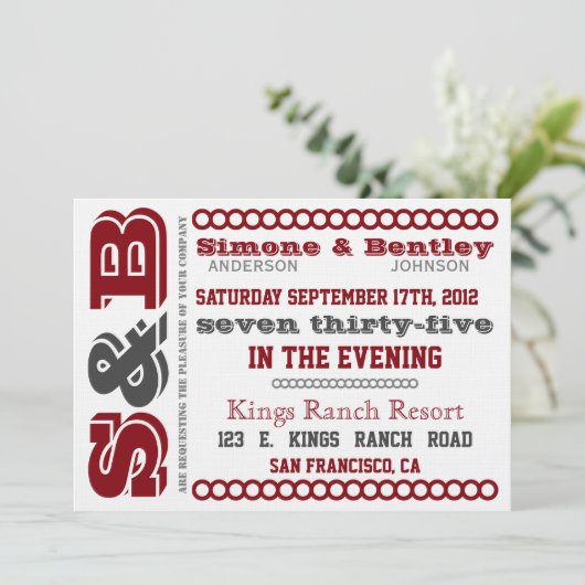 S n B Einladung (Stehend Vorderseite)