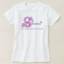 S-Namensbedeutungs-Monogramm-Shirt Shona Mädchens