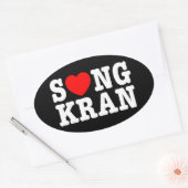S ❤ NGKRAN ~ Heart Songkran Ovaler Aufkleber (Umschlag)