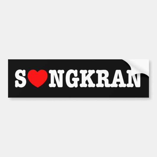 S ❤ NGKRAN ~ Herz (Liebe) Songkran Autoaufkleber (Vorne)