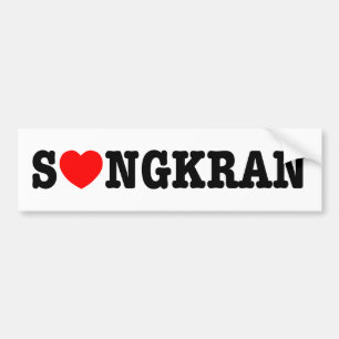 S ❤ NGKRAN ~ Herz (Liebe) Songkran Autoaufkleber