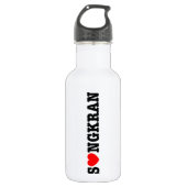 S ❤ NGKRAN ~ Herz (Liebe) Songkran Edelstahlflasche (Vorderseite)