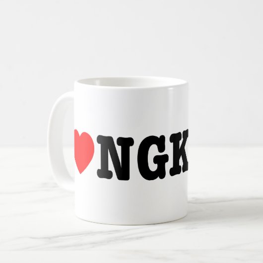 S ❤ NGKRAN ~ Herz (Liebe) Songkran Kaffeetasse (Vorderseite Links)