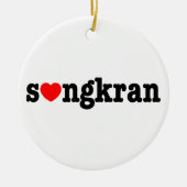 s ❤ ngkran ~ Herz (Liebe) Songkran Keramik Ornament (Vorne)
