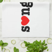 s ❤ ngkran ~ Herz (Liebe) Songkran Küchentuch (Gefaltet)