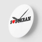 S ❤ NGKRAN ~ Herz (Liebe) Songkran Runde Wanduhr (Winkel)