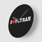 S ❤ NGKRAN ~ Herz (Liebe) Songkran Runde Wanduhr (Winkel)