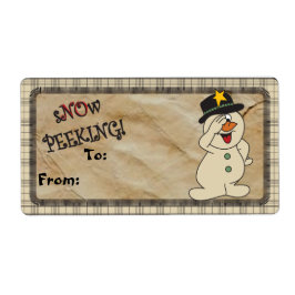 S"no"w Peking Snowman Gift Tags | Weihnachten
