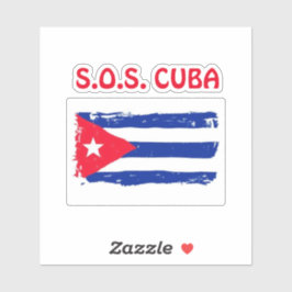 S.O.S. CUBA AUFKLEBER