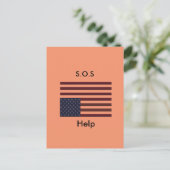 S.O.S-Hilfe Postkarte (Stehend Vorderseite)