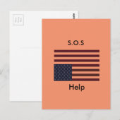S.O.S-Hilfe Postkarte (Vorne/Hinten)