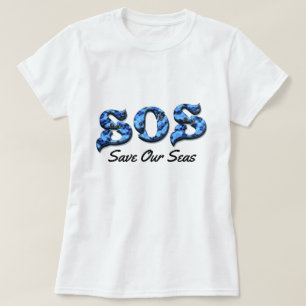 'S.O.S ~ Rett Our Seas' Aquatic Message von Aleta T-Shirt