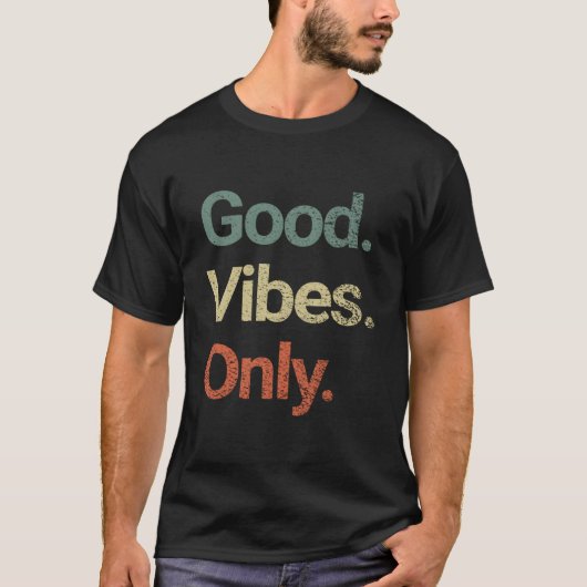 S Only Positive S Love Peace Namaste T-Shirt (Vorderseite)