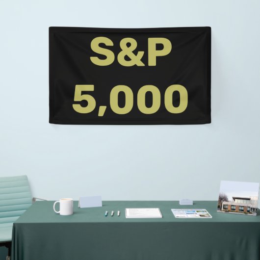 S&P 5.000 Level Stock Market Index Celebration Banner (Messeveranstaltung)