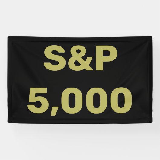 S&P 5.000 Level Stock Market Index Celebration Banner (Horizontal)