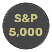 S&P 5.000 Level Stock Market Index Celebration Eishockey Puck (Vorderseite)