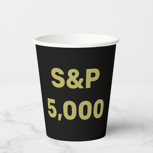 S&P 5.000 Level Stock Market Index Celebration Pappbecher (Vorderseite)