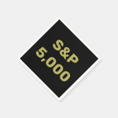 S&P 5.000 Level Stock Market Index Celebration Serviette (Ecke)