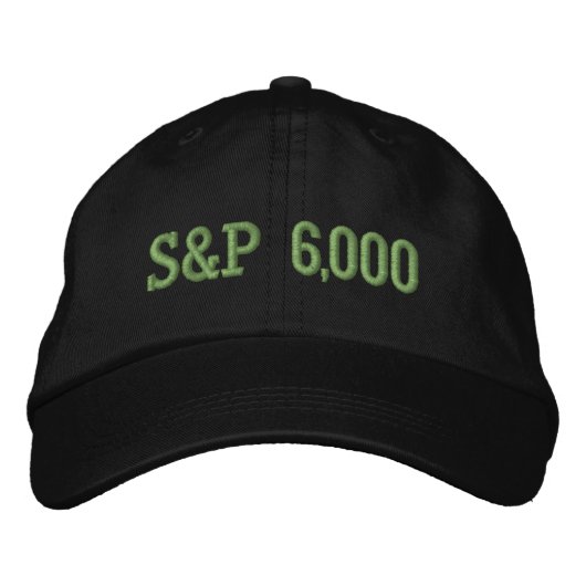 S&P 6.000 Level Stock Market Index Celebration Bestickte Baseballkappe (Vorderseite)