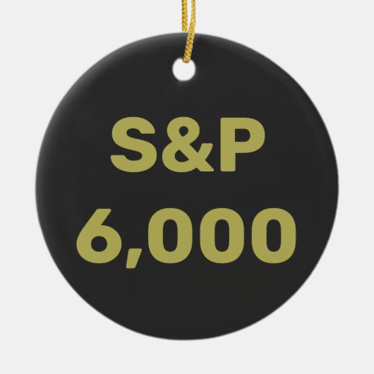 S&P 6.000 Level Stock Market Index Celebration Keramik Ornament (Vorne)