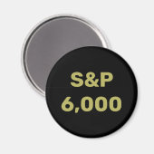 S&P 6.000 Level Stock Market Index Celebration Magnet (Vorderseite/Rückseite)