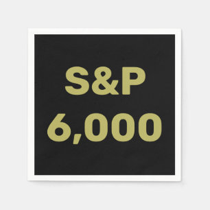 S&P 6.000 Level Stock Market Index Celebration Serviette