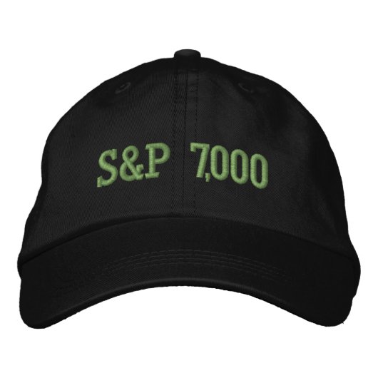S&P 7.000 Level Stock Market Index Celebration Bestickte Baseballkappe (Vorderseite)